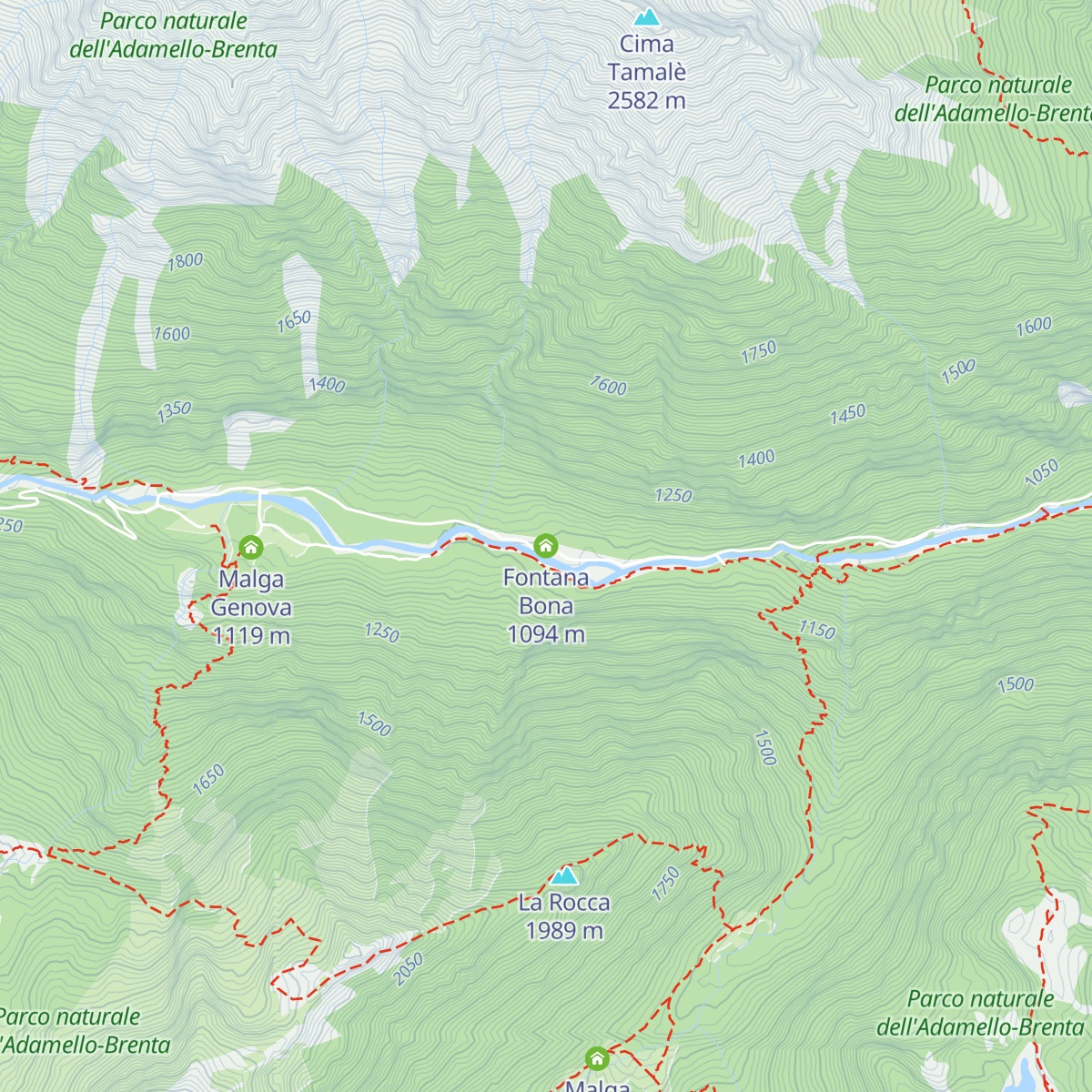 Fontana Bona map