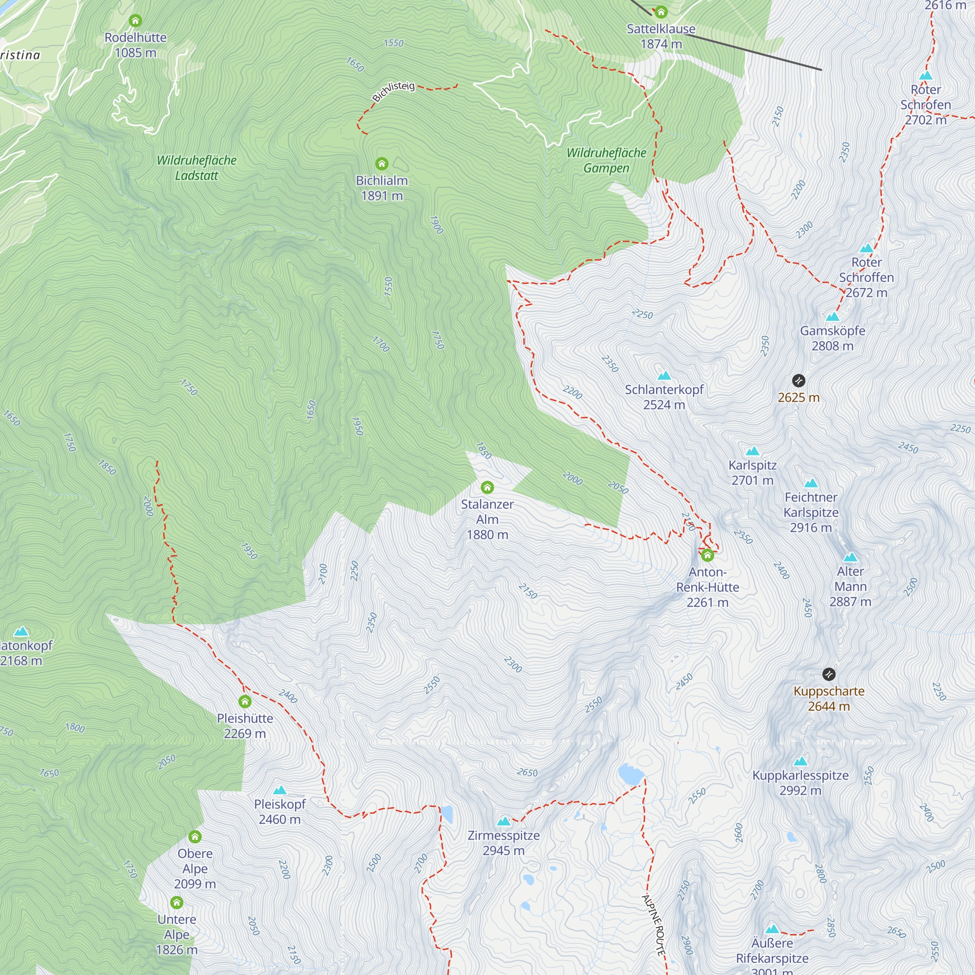 Stalanzer Alm map