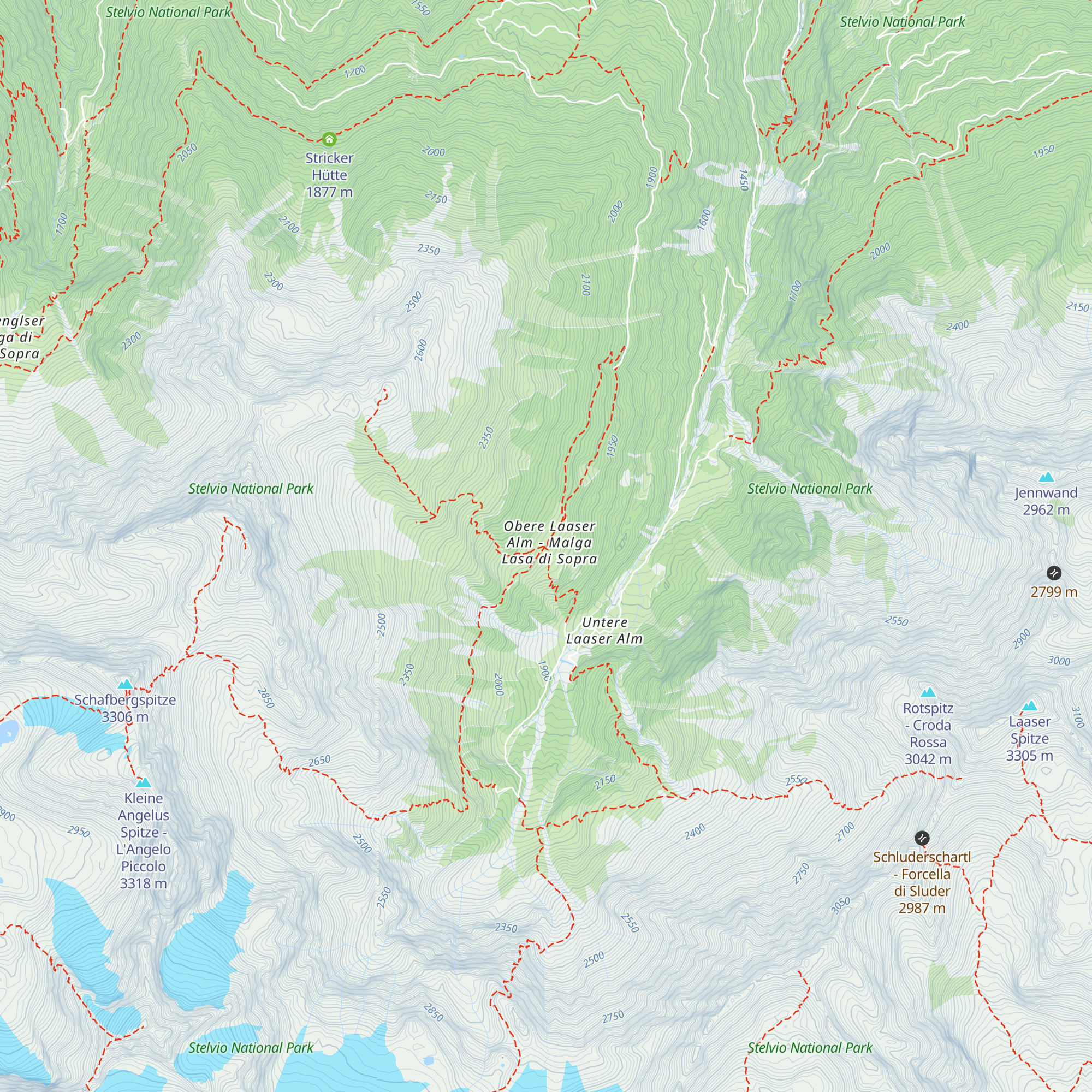 Obere Laaser Alm map