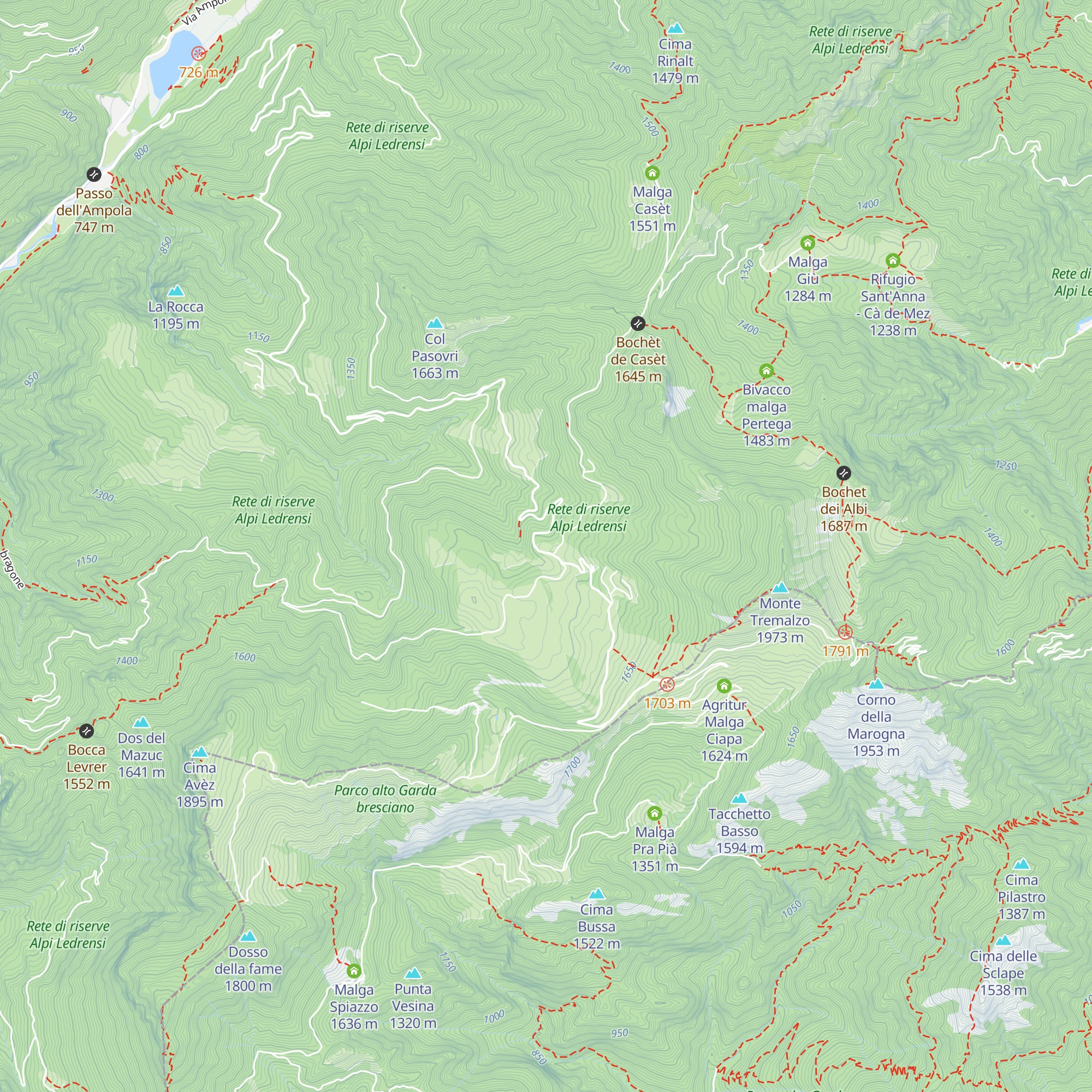 Rifugio Garibaldi map