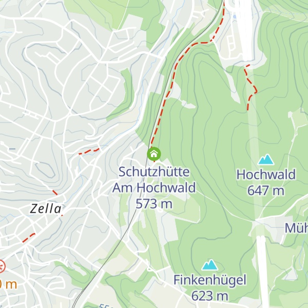 Map of Schutzhütte Am Hochwald