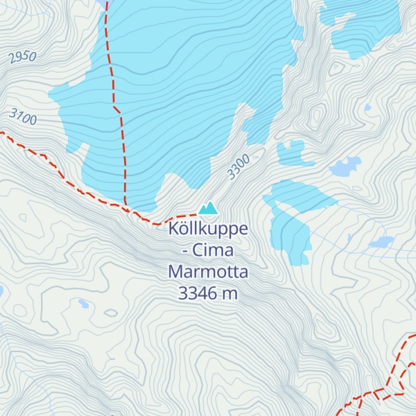 Map of Köllkuppe - Cima Marmotta