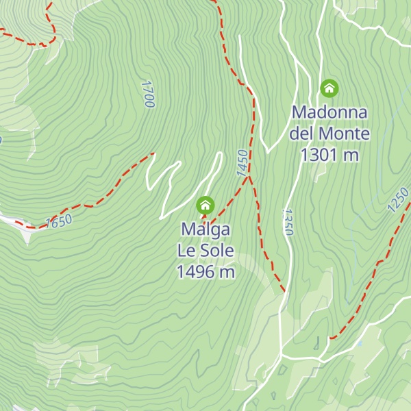Map of Malga Le Sole