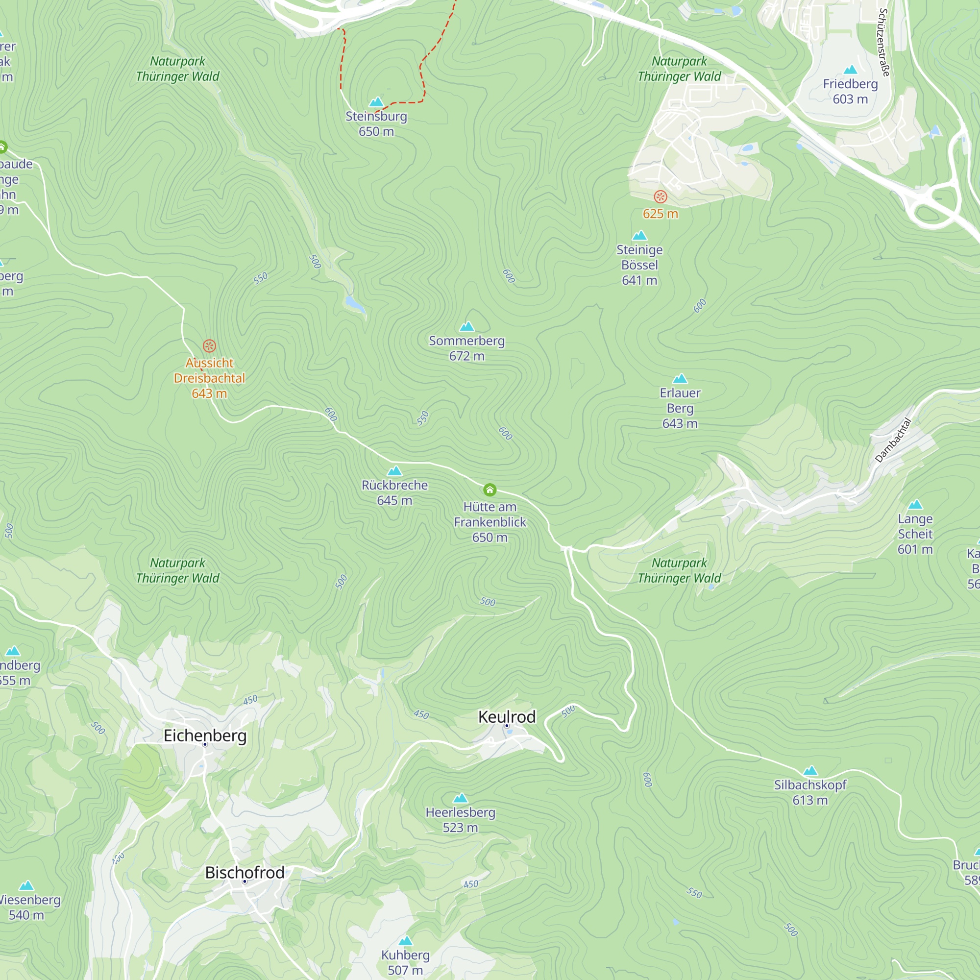 Hütte am Frankenblick map