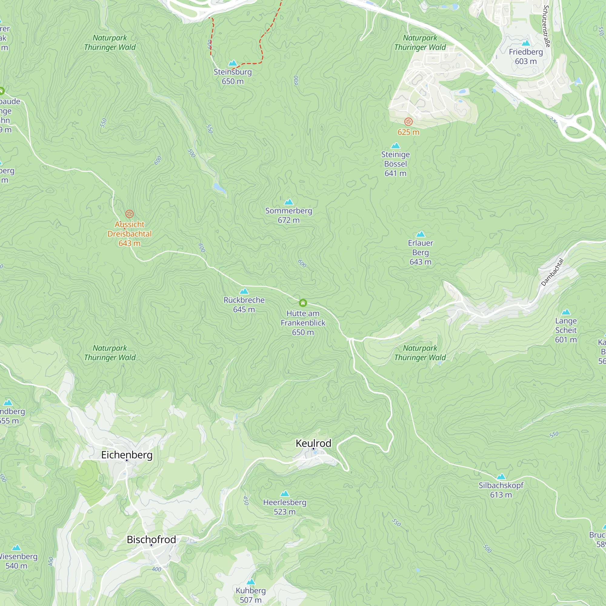 Hütte am Frankenblick map