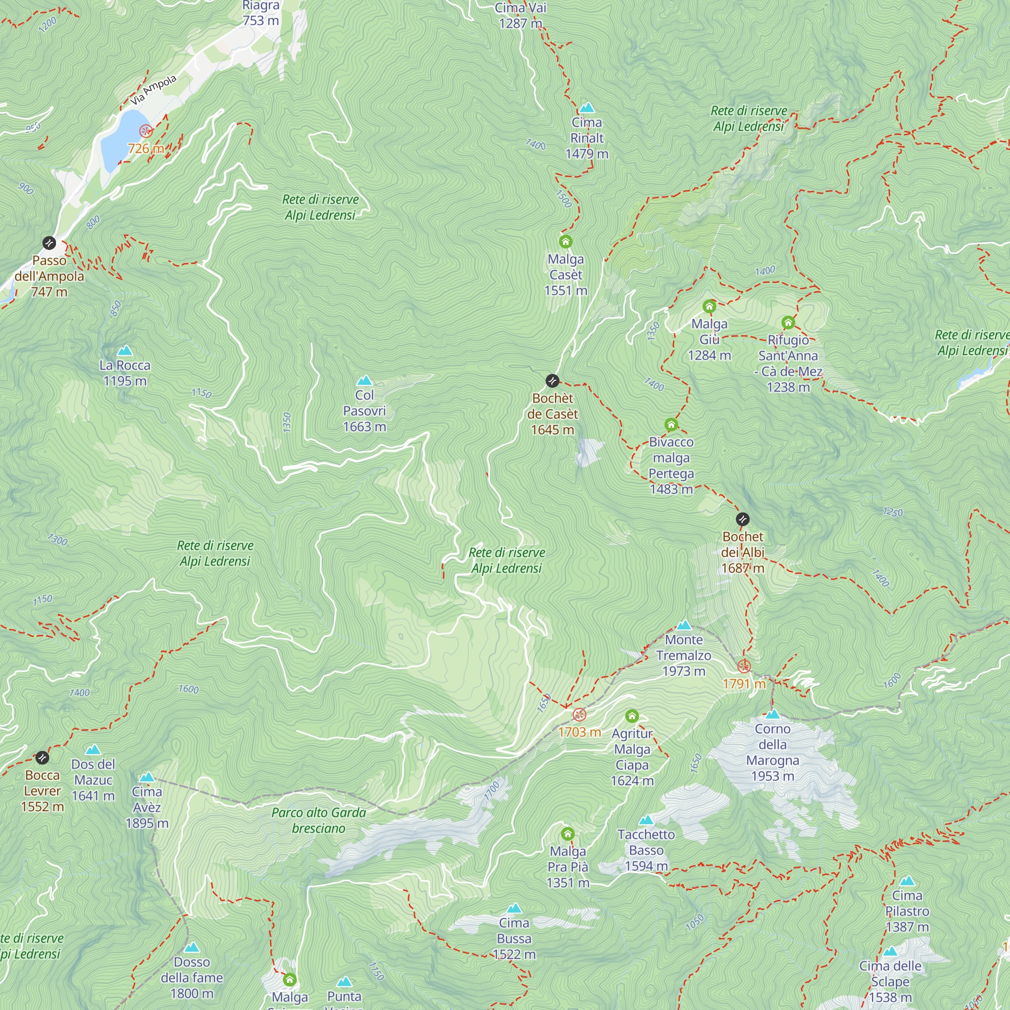 Baita alpini di Tiarno di Sopra map
