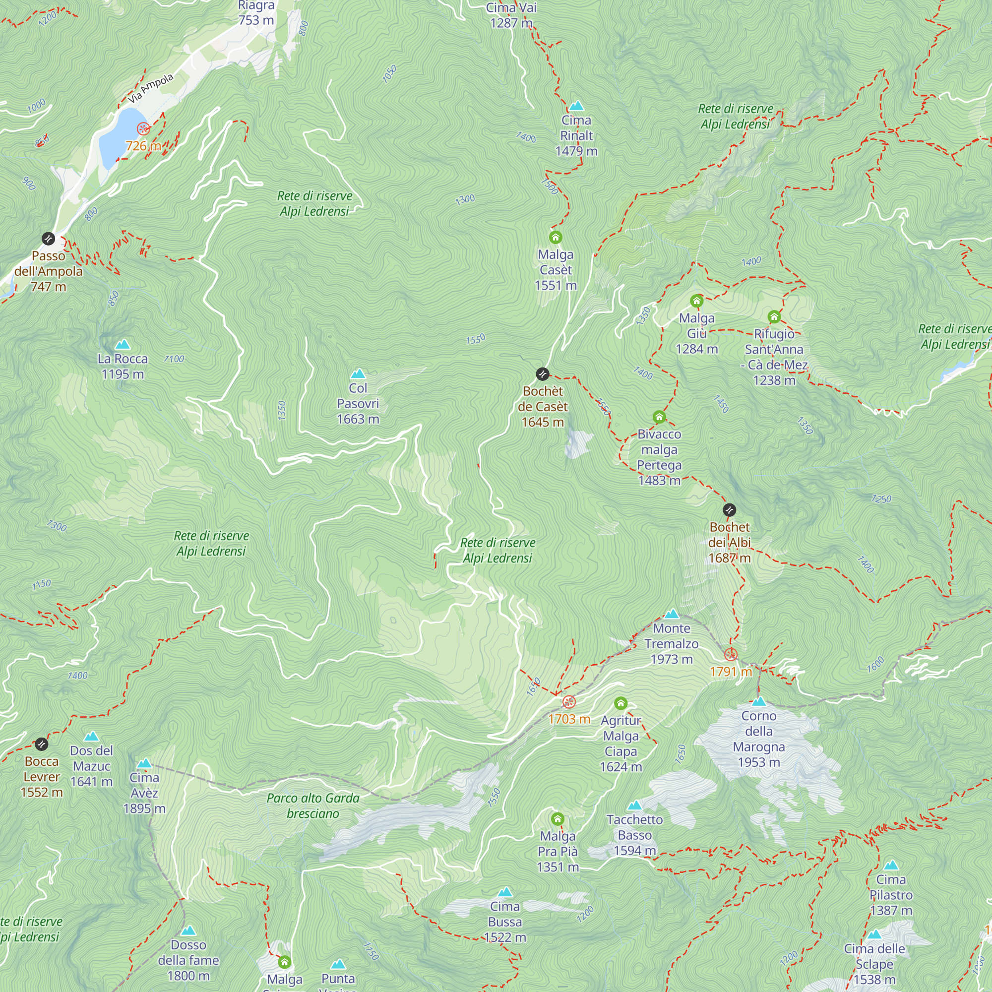 Baita alpini di Tiarno di Sopra map