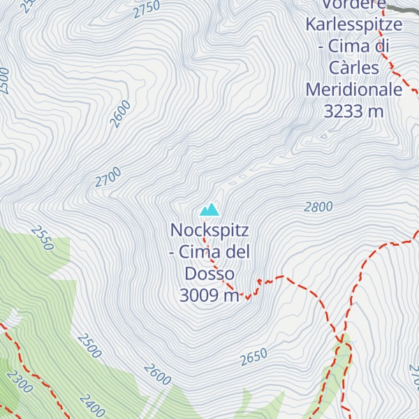 Map of Nockspitz - Cima del Dosso