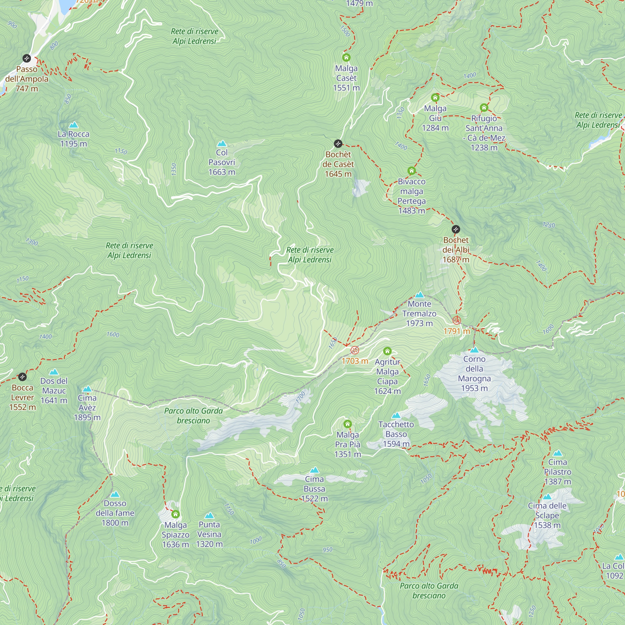 Rifugio Federico Guella map