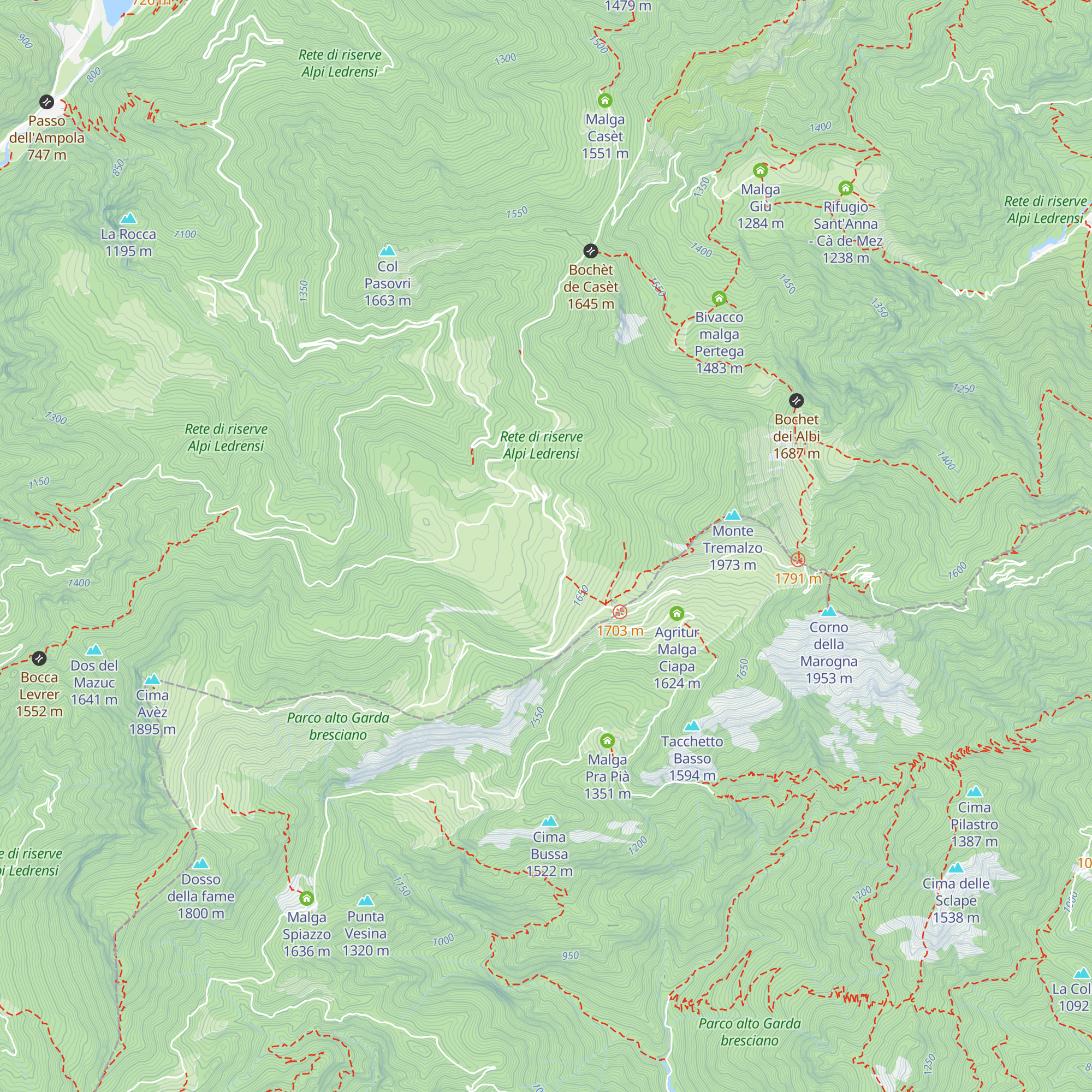 Rifugio Federico Guella map