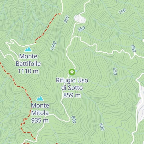 Map of Rifugio Uso di Sotto