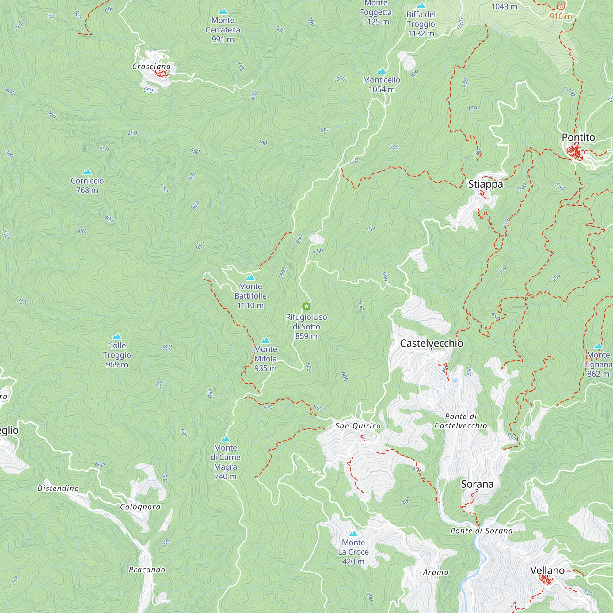 Rifugio Uso di Sotto map