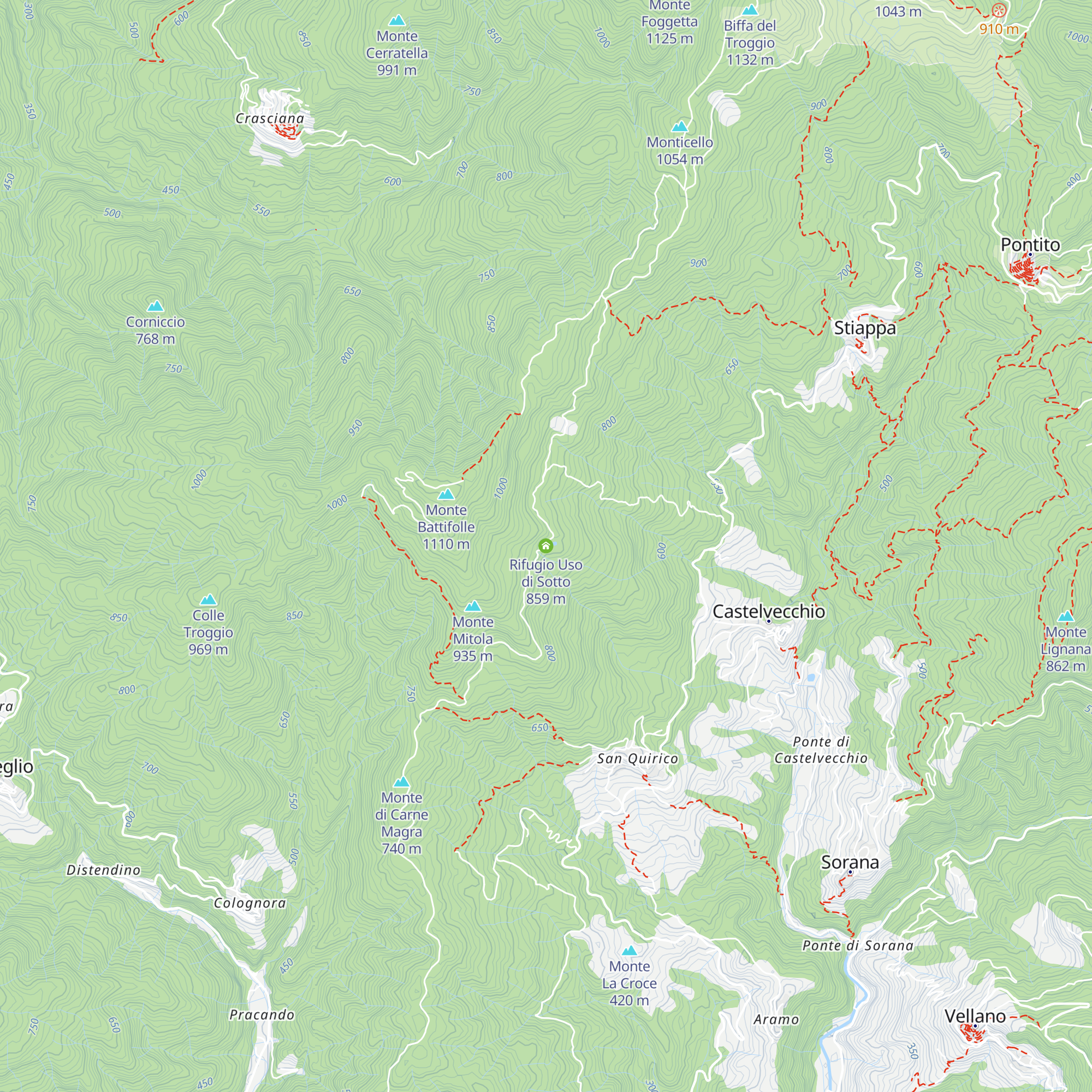 Rifugio Uso di Sotto map