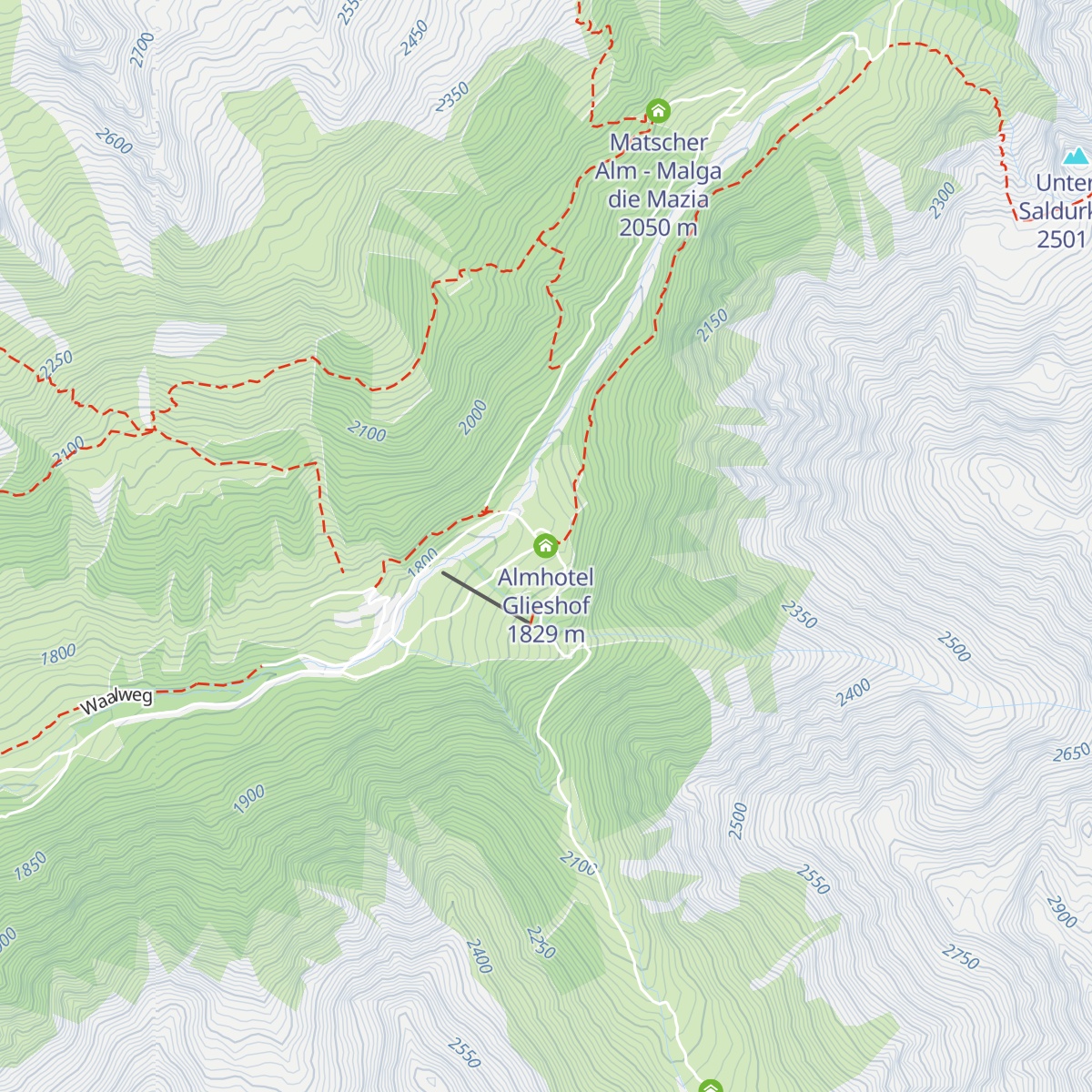 Almhotel Glieshof map