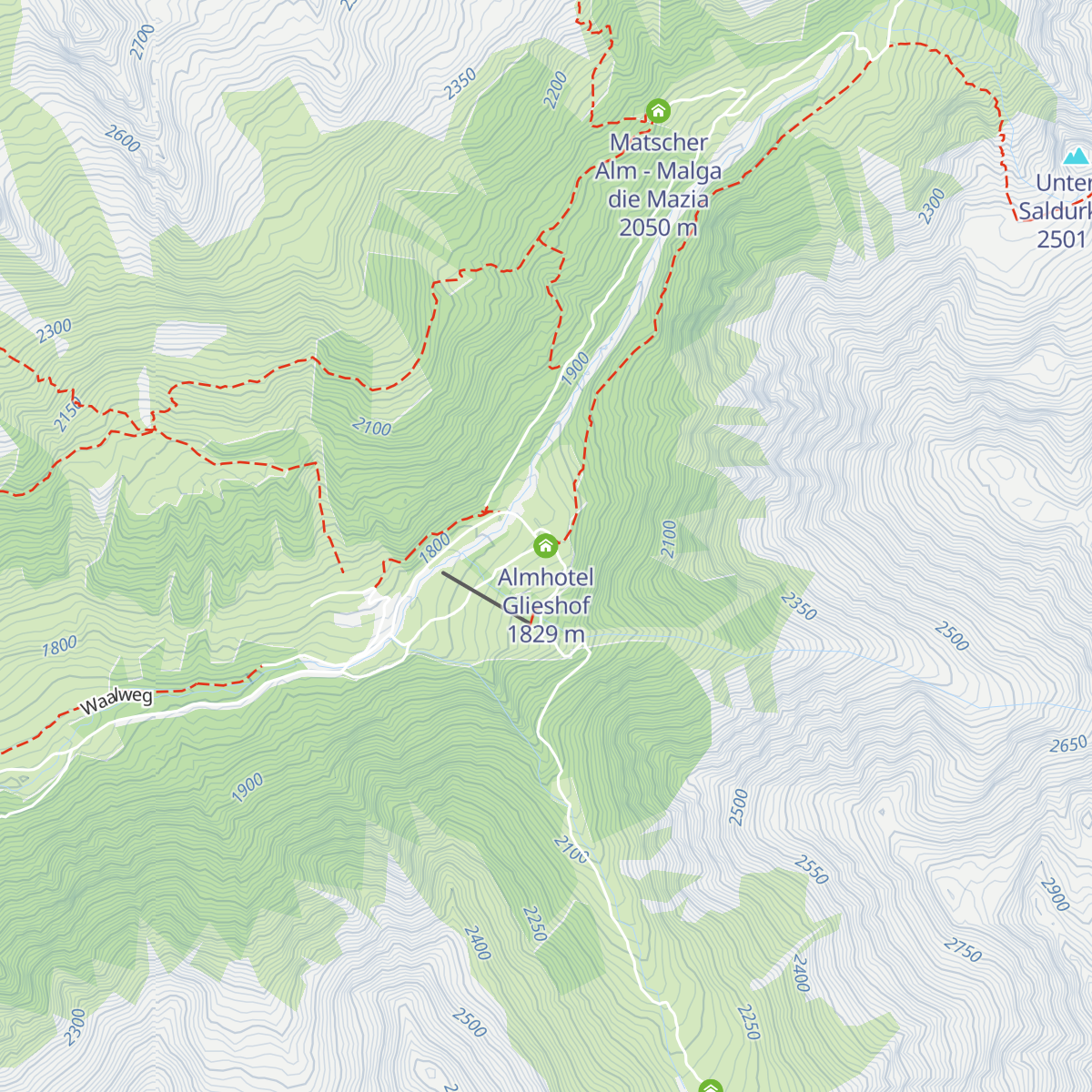 Almhotel Glieshof map