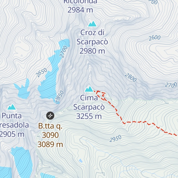 Map of Cima Scarpacò