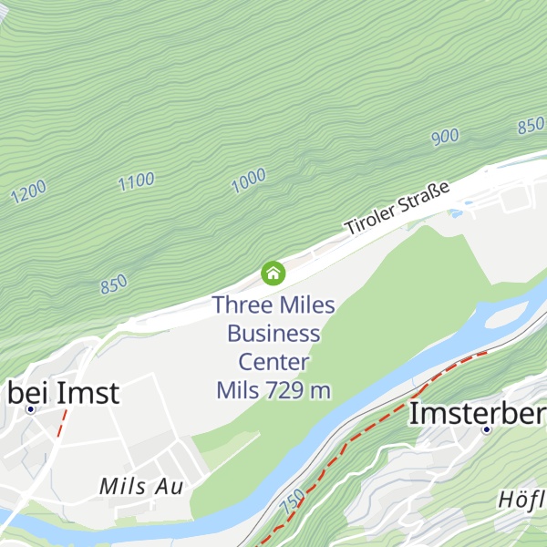 Map of Three Miles Business Center Mils