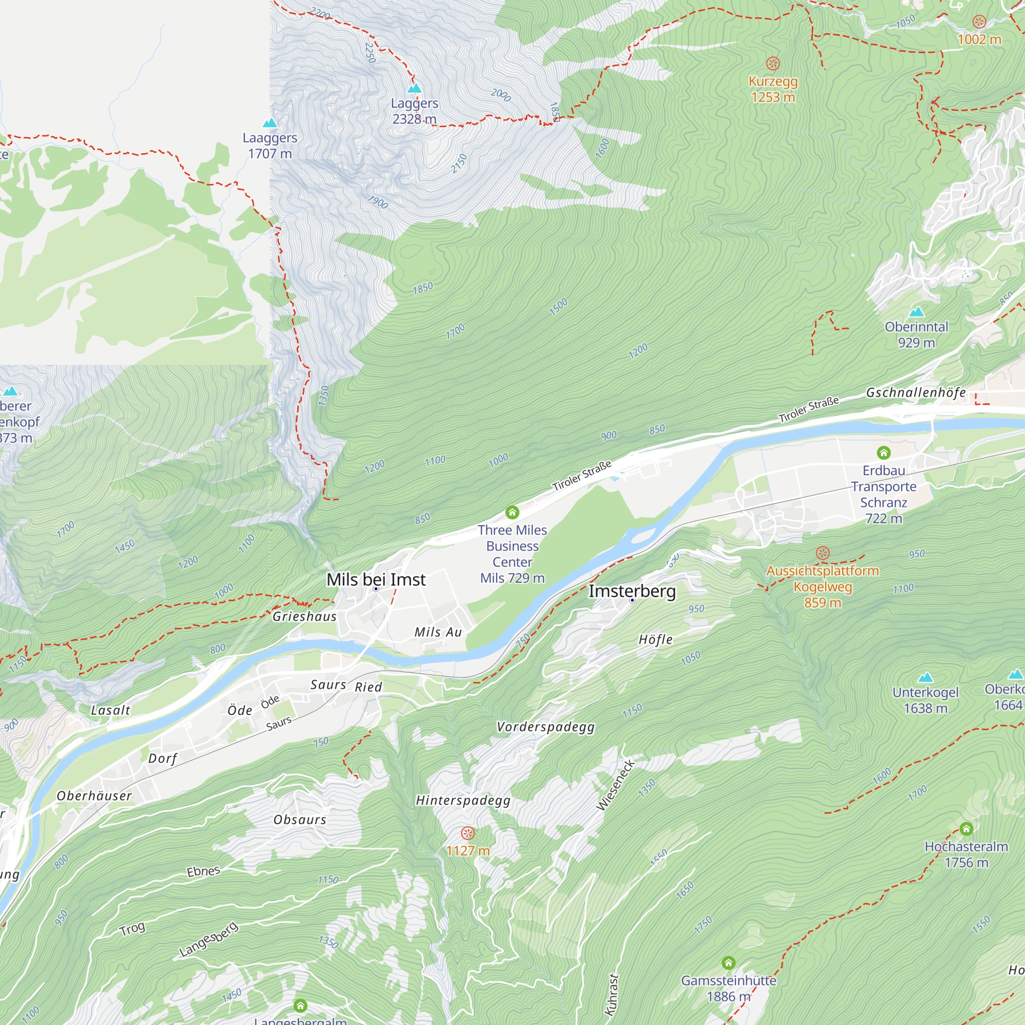 Three Miles Business Center Mils map