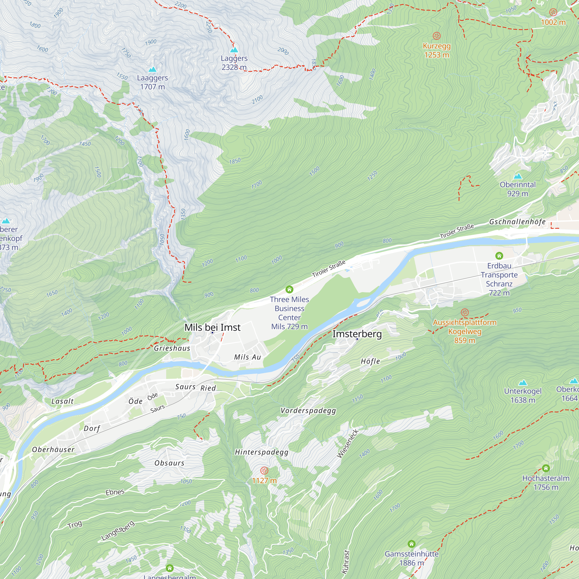 Three Miles Business Center Mils map