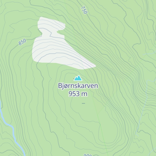 Map of Bjørnskarven