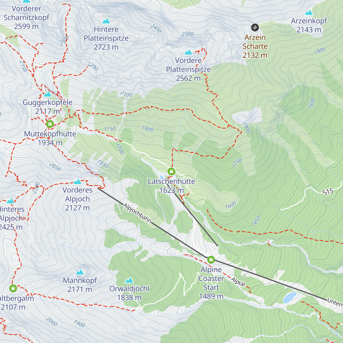 Latschenhütte map