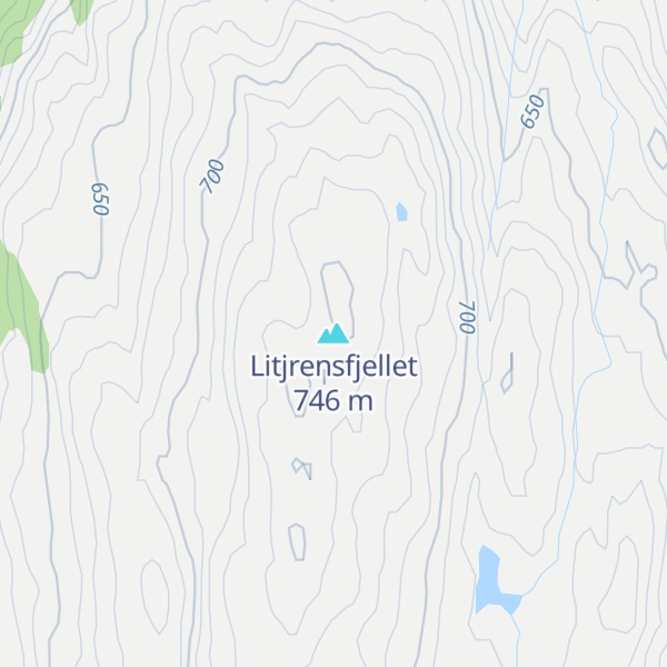 Map of Litjrensfjellet