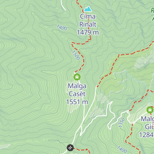 Map of Malga Casèt