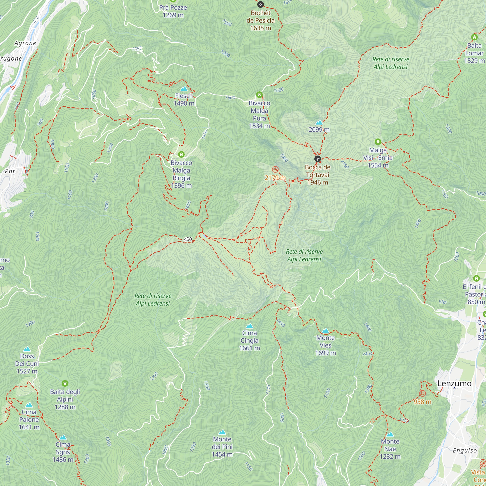 Malga Cadria map