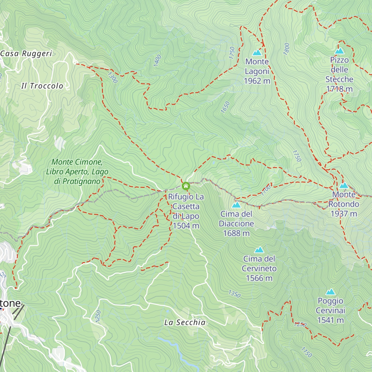 Rifugio La Casetta di Lapo map