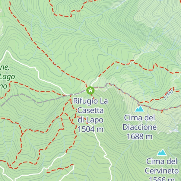 Map of Rifugio La Casetta di Lapo
