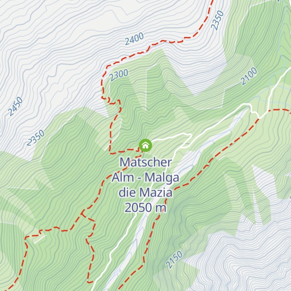 Map of Matscher Alm - Malga die Mazia