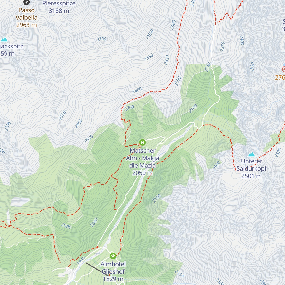 Matscher Alm - Malga die Mazia map