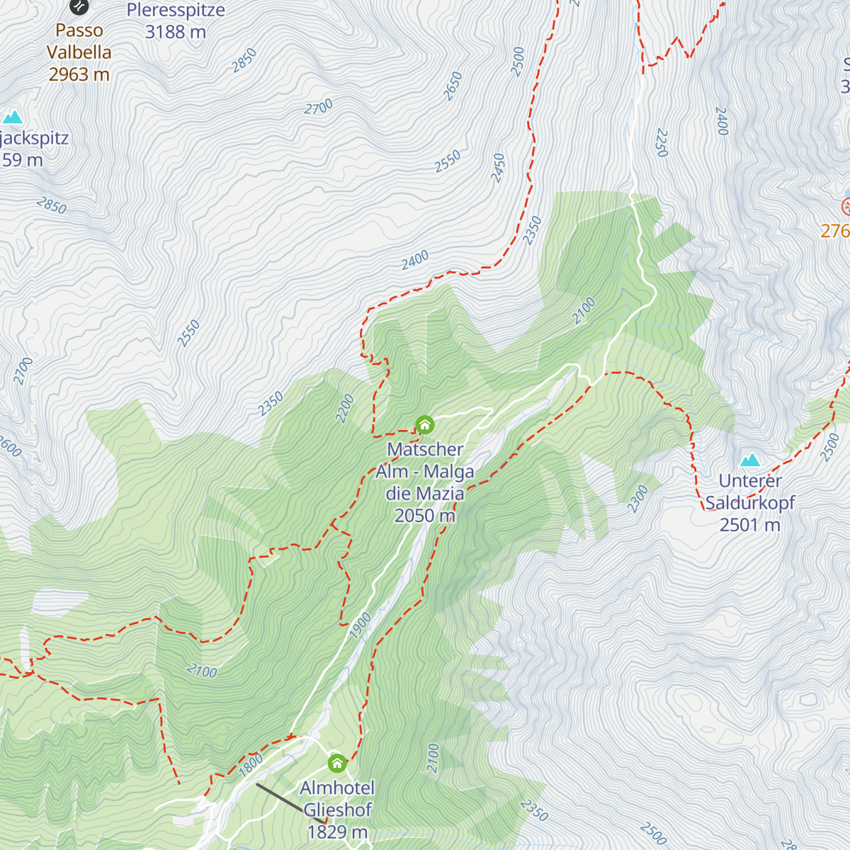 Matscher Alm - Malga die Mazia map