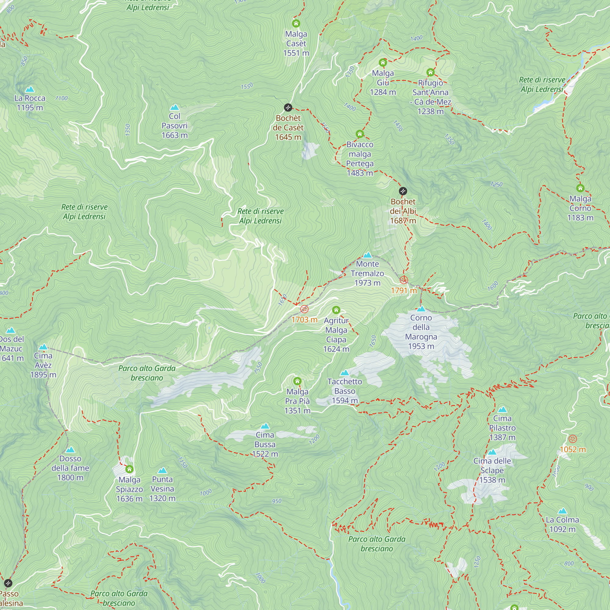 Rifugio Garda map