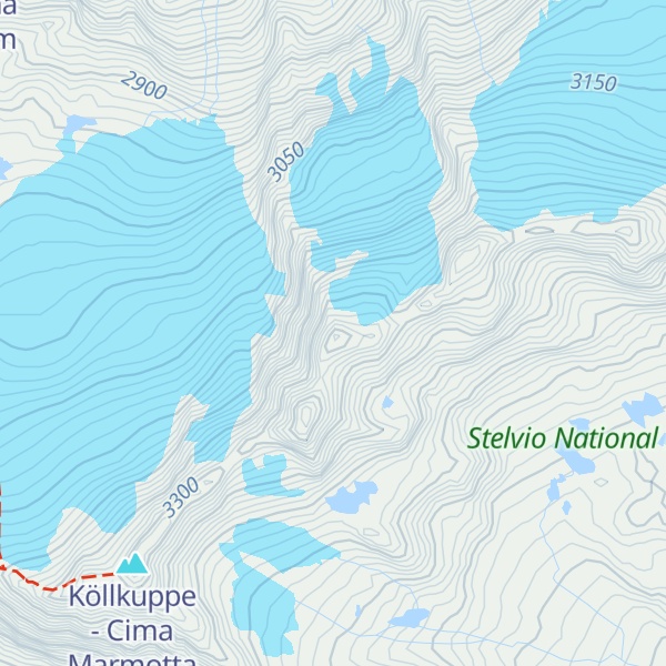 Map of Zweite Veneziaspitze - Cima Venezia II