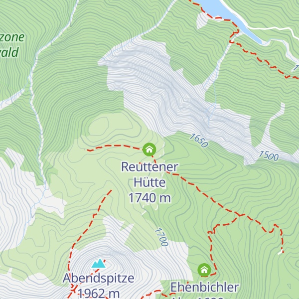 Map of Reuttener Hütte