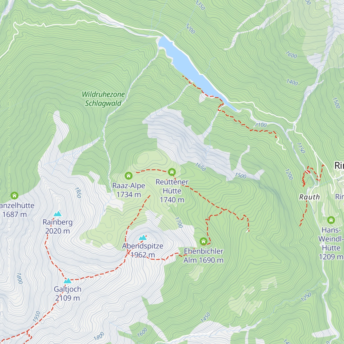 Reuttener Hütte map