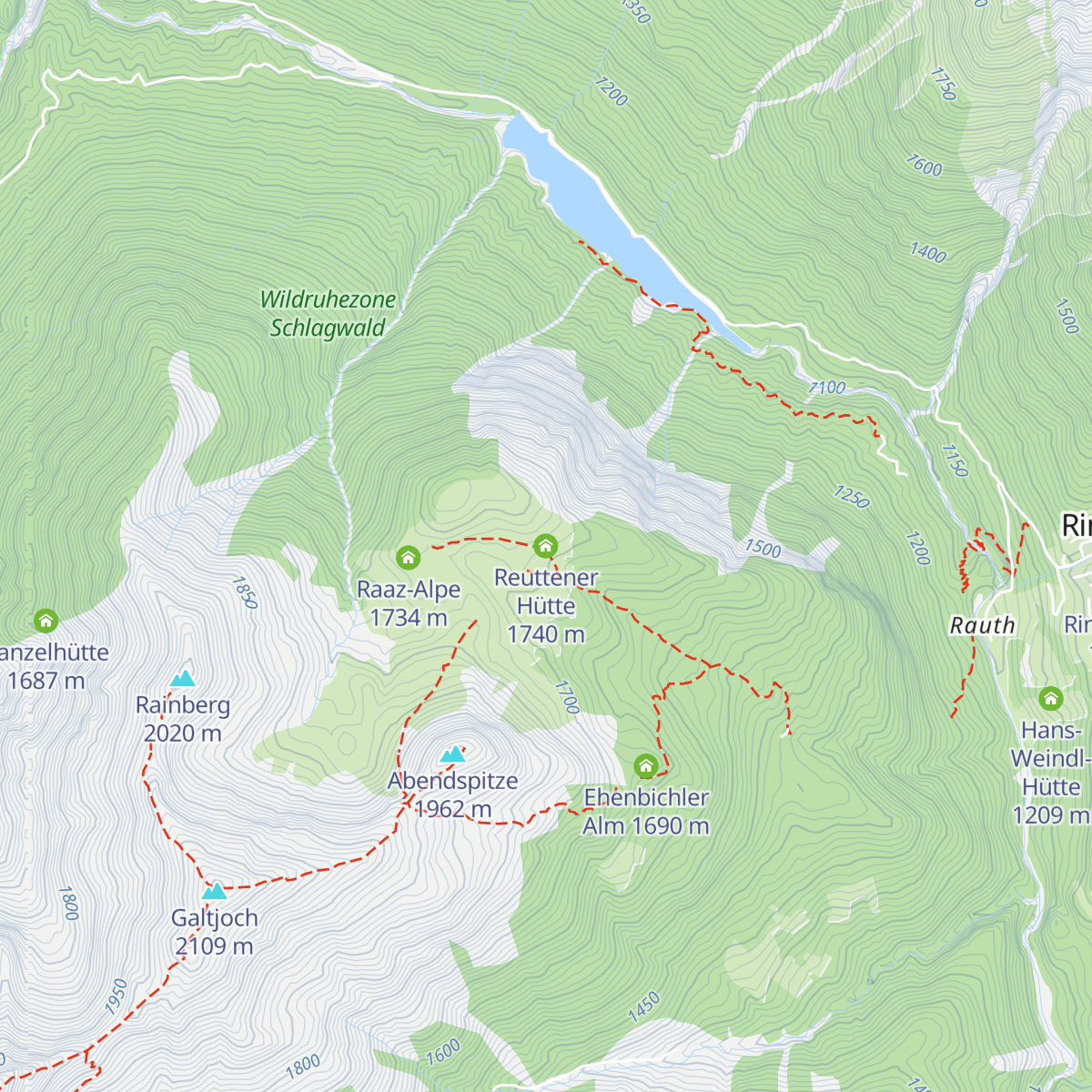Reuttener Hütte map