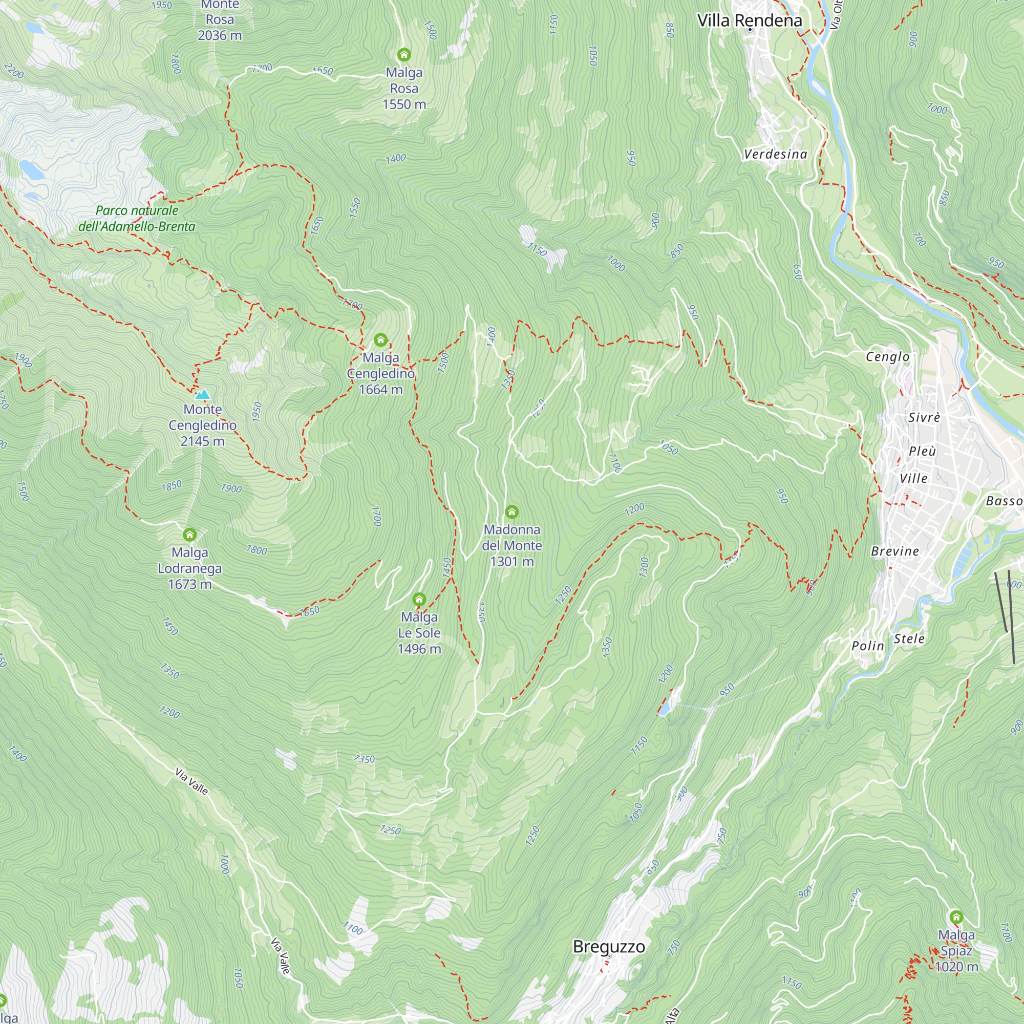 Madonna del Monte map