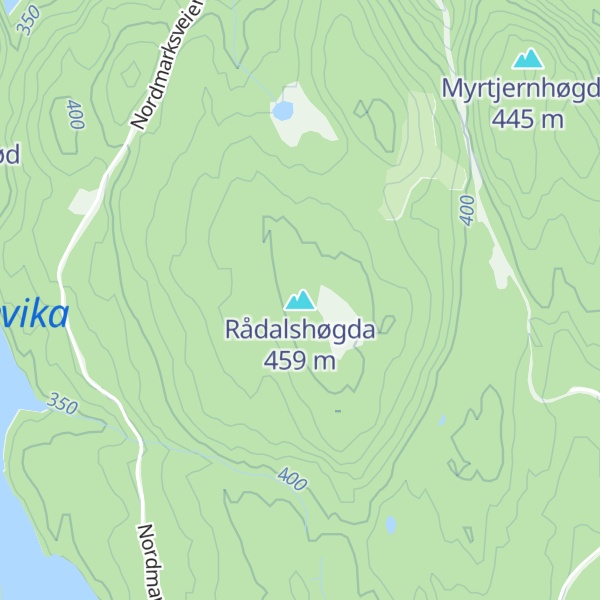 Map of Rådalshøgda