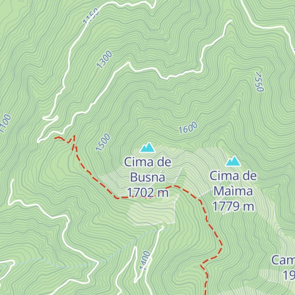 Map of Cima de Busna