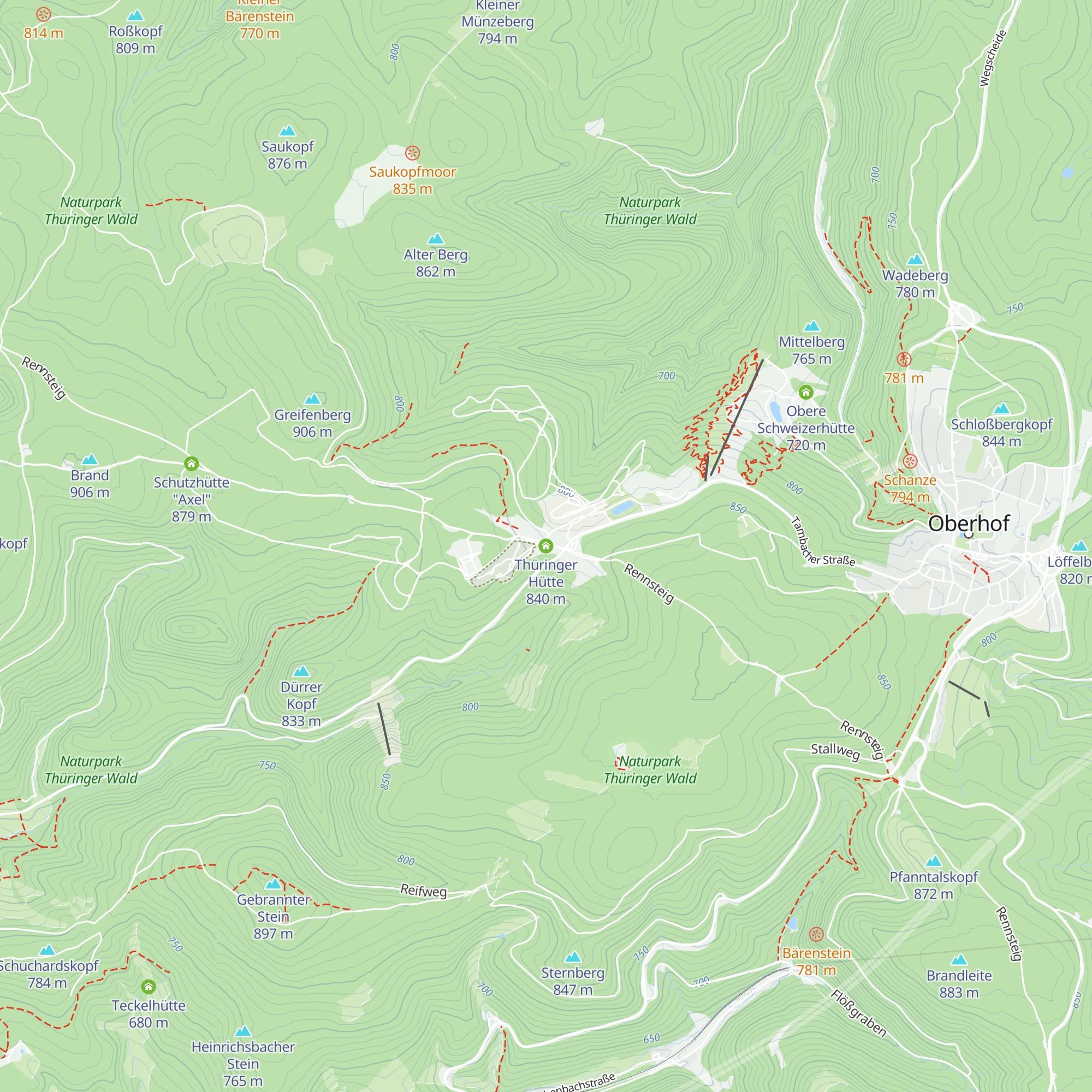 Thüringer Hütte map