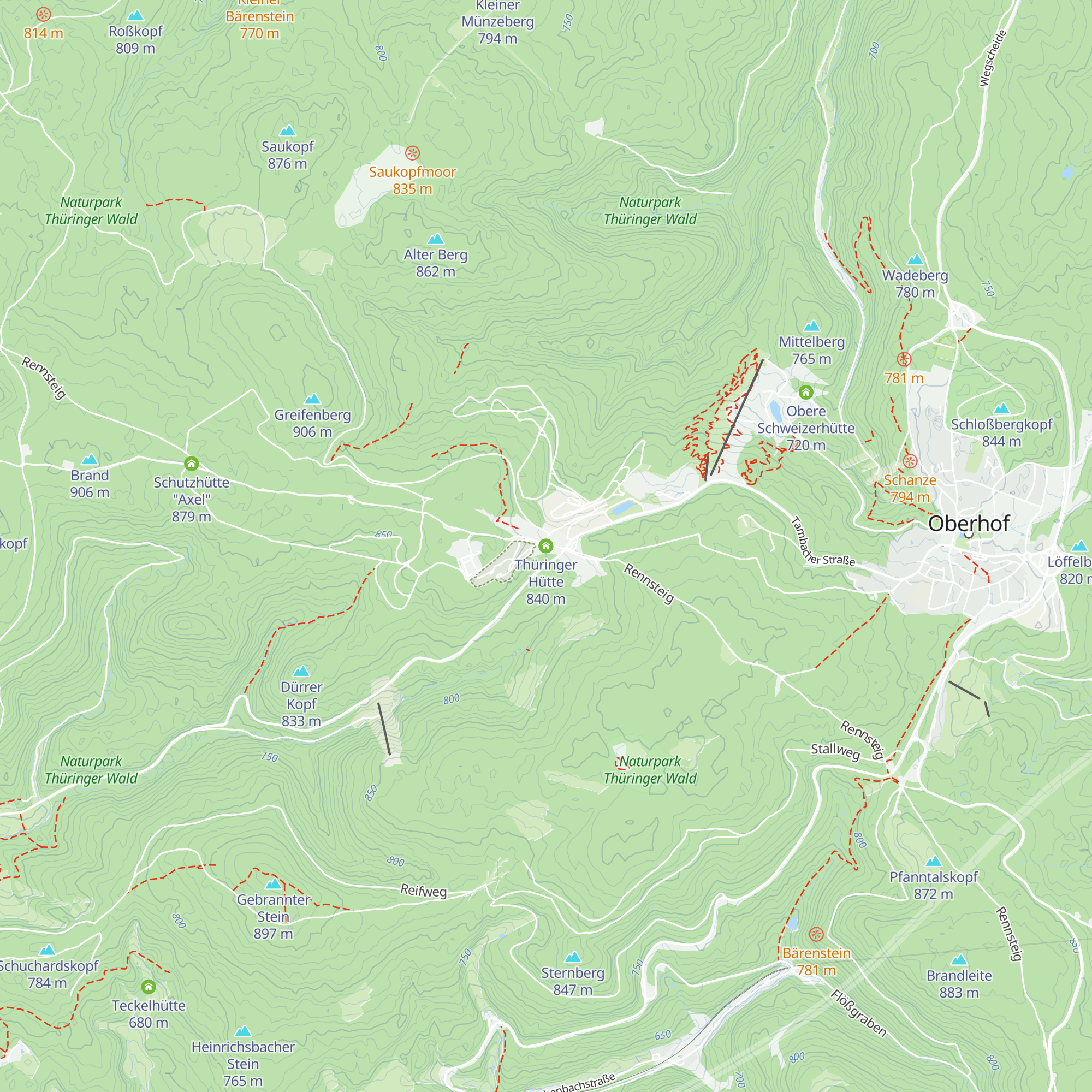 Thüringer Hütte map