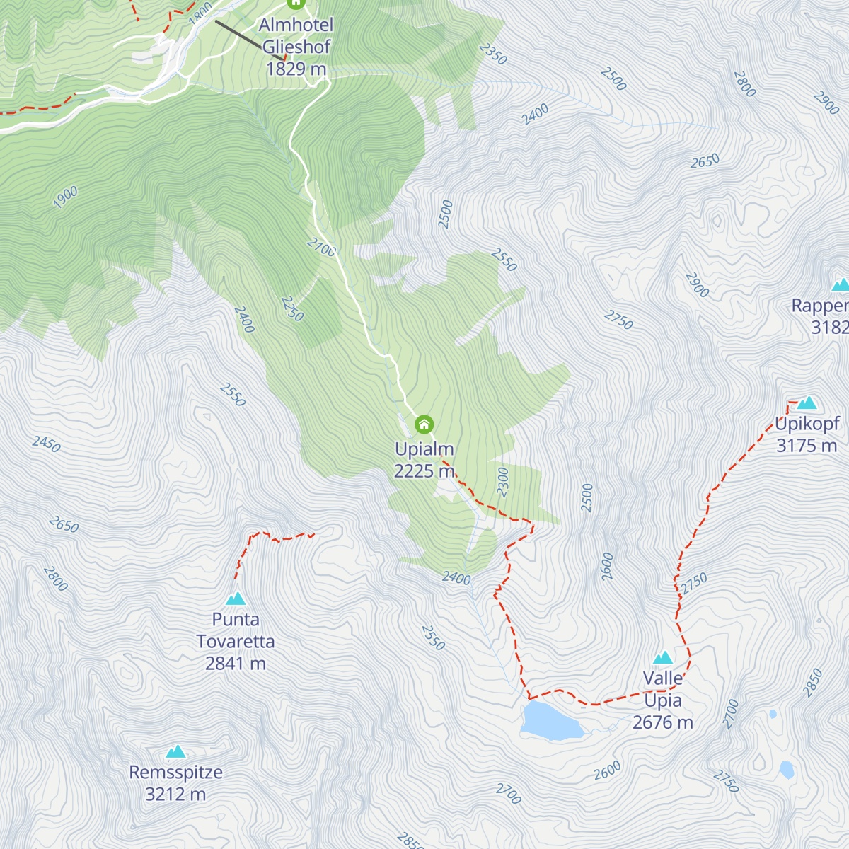 Upialm map