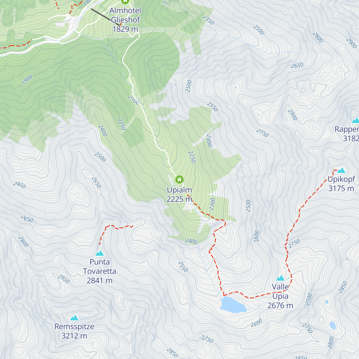 Upialm map