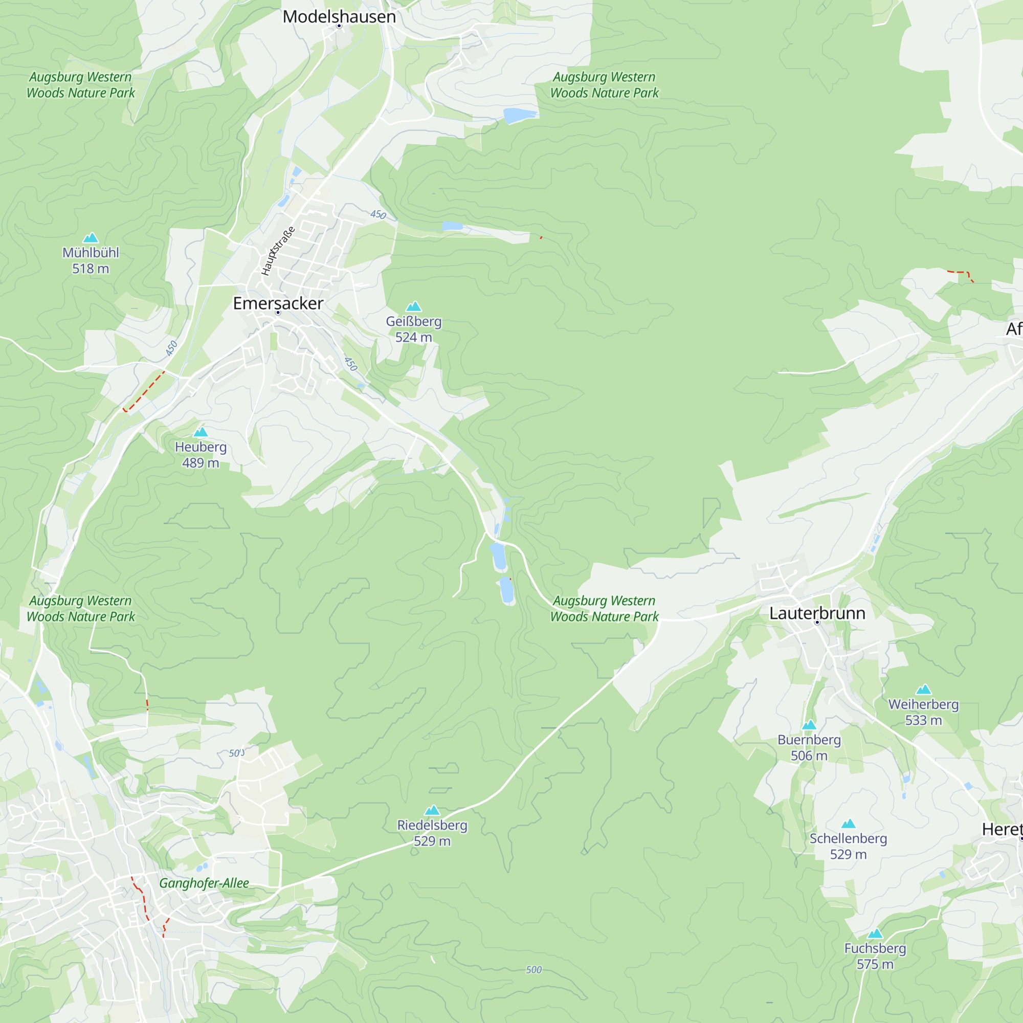 Brotzeithütte am Weiherbach map