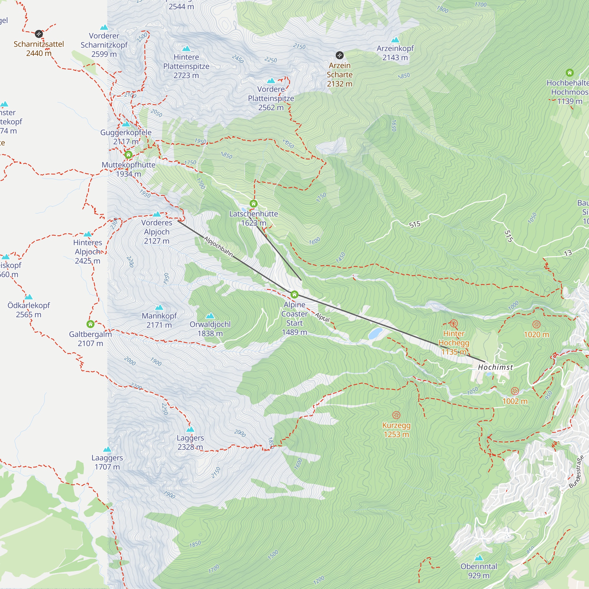 Alpine Coaster Start map