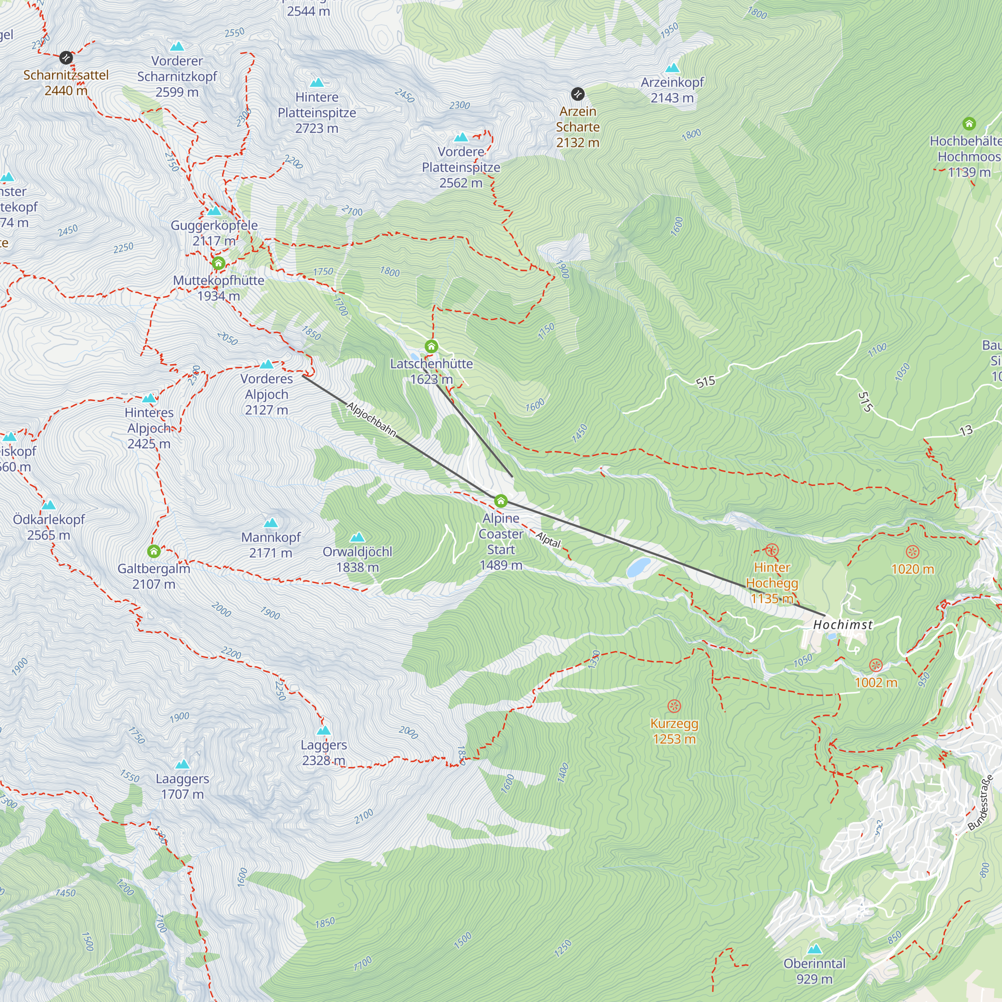 Alpine Coaster Start map