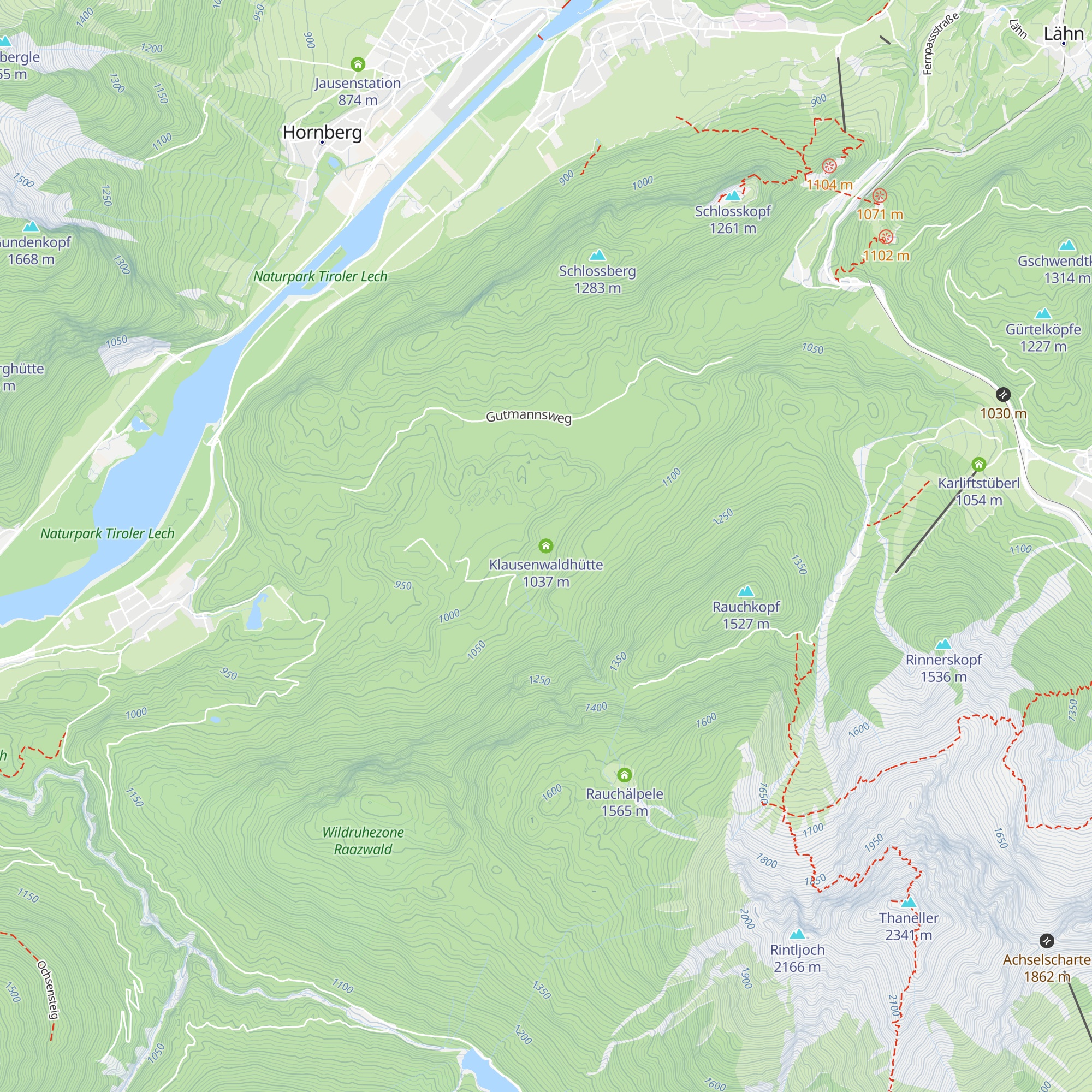 Klausenwaldhütte map