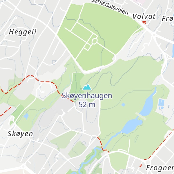 Map of Skøyenhaugen